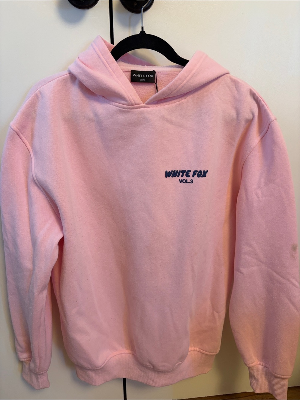 White Fox Boutique Pink Logo Hoodie